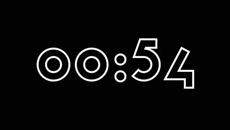 One-Minute-Countdown-On-Variex-2-Typography-In-Black-And-White