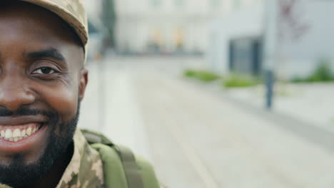 Portrait-Of-A-Cheerful-Soldier-Smiling-In-The-Street