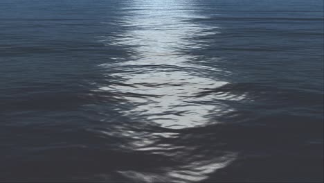 Moonlight-Shines-Down-On-Ocean-Waters-(Loop)