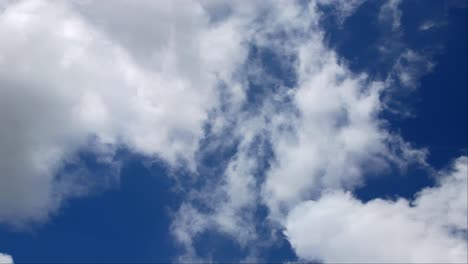 Time-Lapse-White-Clouds-Sail-Across-A-Blue-Sky