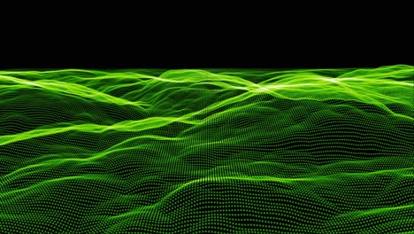 Organic-Mounds-Of-Fractal-Green-Light-Ripple-And-Roll-(Loop)