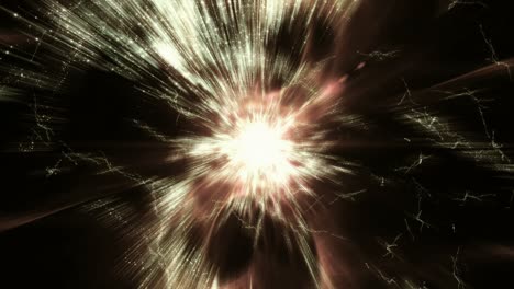 Fliegen-Durch-Sternenfelder-Im-Weltraum,-Während-Eine-Supernova-Licht-Auslöst-(Schleife)