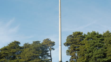 Communications-tower-against-a-clear-blue-sky