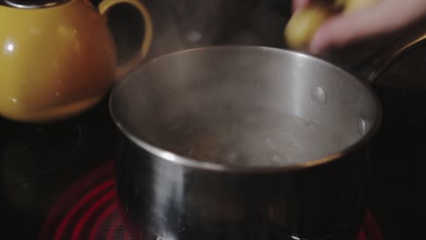 Cooking-Potatoes-In-A-Boiling-Pot---Close-Up-Shot