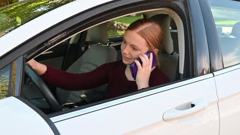 An-otherwise-friendly-teenager-talks-on-her-cellphone-in-a-car