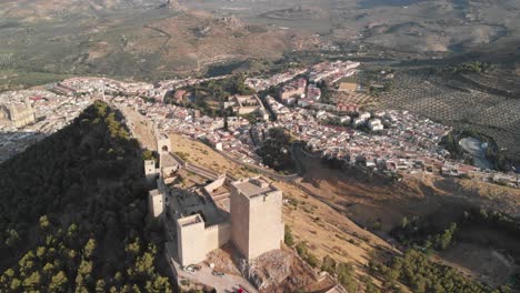 Castillo-de-Jaen,-Spain-Jaen's-Castle-Flying-and-ground-shoots-from-this-medieval-castle-on-afternoon-summer,-it-also-shows-Jaen-city-made-witha-Drone-and-a-action-cam-at-4k-24fps-using-ND-filters-16