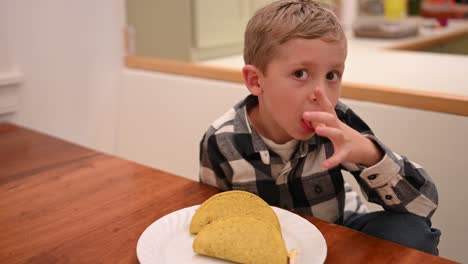 Tacos-De-Comida-Para-Picar-Con-Ted,-8-Años