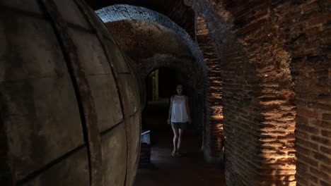 Woman-visiting-a-classic-cellar-5