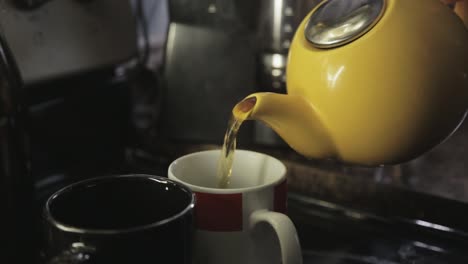 Filling-The-Cup-With-Hot-Tea---Close-Up-Shot