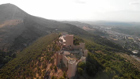Castillo-de-Jaen,-Spain-Jaen's-Castle-Flying-and-ground-shoots-from-this-medieval-castle-on-afternoon-summer,-it-also-shows-Jaen-city-made-witha-Drone-and-a-action-cam-at-4k-24fps-using-ND-filters-32