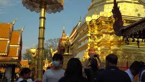 Doi-Suthep-Temple-in-beautiful-Chiang-Mai,-Thailand