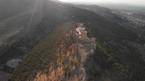 Castillo-de-Jaen,-Spain-Jaen's-Castle-Flying-and-ground-shoots-from-this-medieval-castle-on-afternoon-summer,-it-also-shows-Jaen-city-made-witha-Drone-and-a-action-cam-at-4k-24fps-using-ND-filters-42
