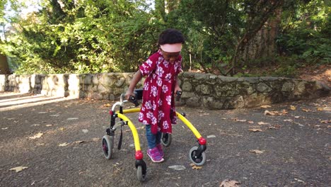 Black-girl-with-Cerebral-Palsy-walking-in-the-park-with-her-assistive-device-3