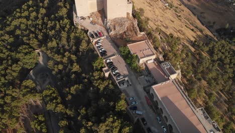 Castillo-de-Jaen,-Spain-Jaen's-Castle-Flying-and-ground-shoots-from-this-medieval-castle-on-afternoon-summer,-it-also-shows-Jaen-city-made-witha-Drone-and-a-action-cam-at-4k-24fps-using-ND-filters-59