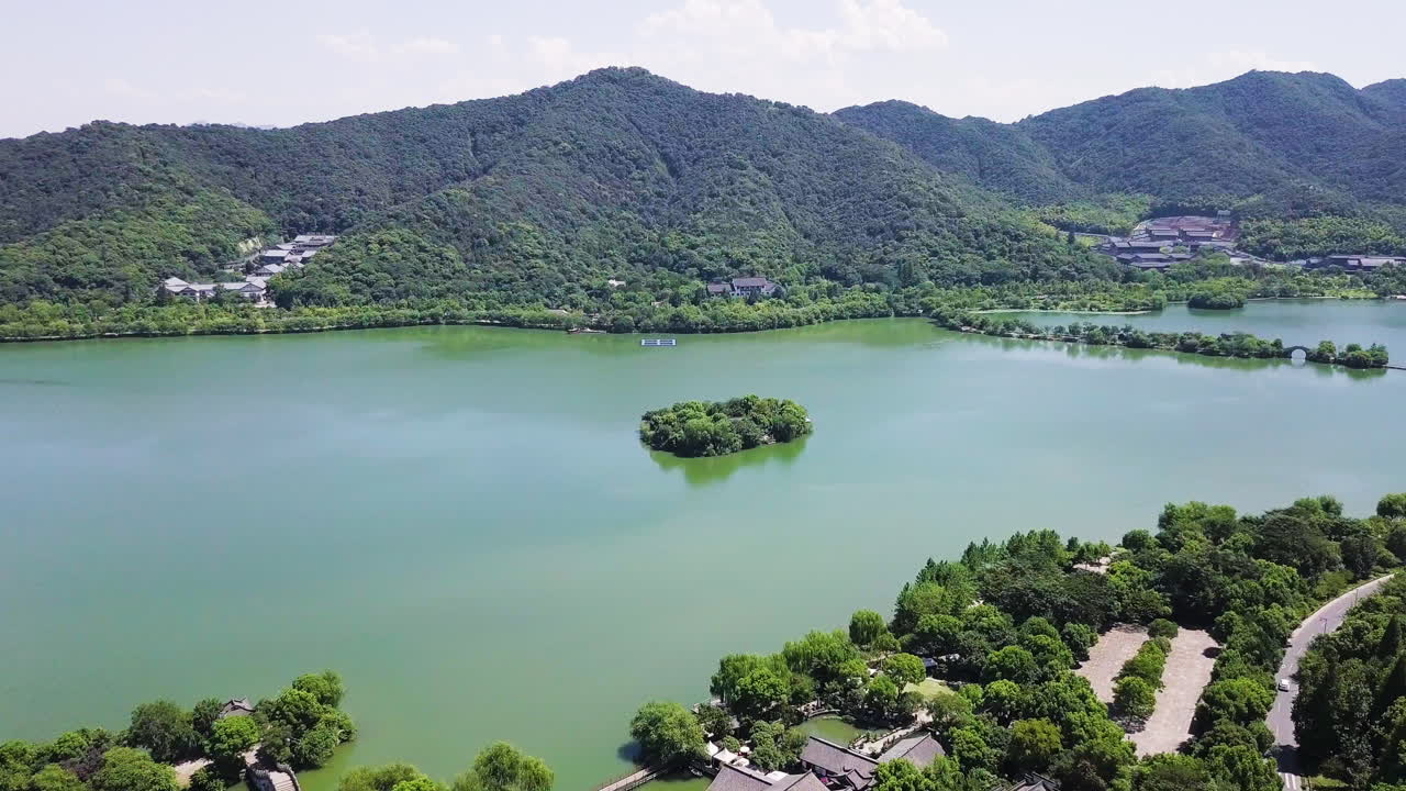 Premium Stock Video 4k Xianghu Lake Island Hangzhou China