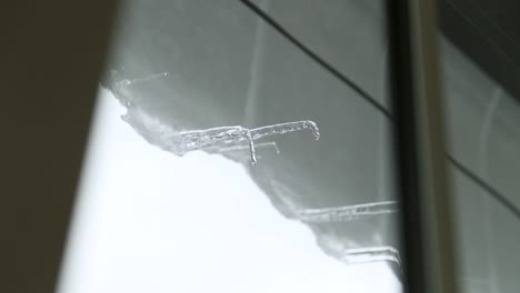 Close-Up-Of-Icicles-Melting-in-4K