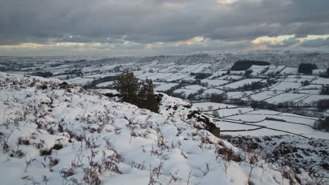 North-York-Moors-Snow-Scene-Panoramic-Video,-Castleton,-Westerdale,-Rosedale,-Clip-4