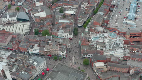 Stationary-drone-shot-over-Leicester-clock-tower