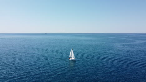 Orbiting-Boat-aerial-view-sailing-near-La-Baracchina-tip-at-the-end-of-Lungarno-Alberto-Sordi