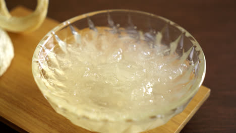 Edible-bird's-nest-soup-in-glass-bowl---Healthy-food-style