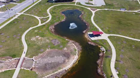 Carrington-Park-in-Tulsa-Oklahoma-fountains-in-the-pond