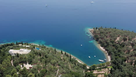 Aerial-shot-of-a-picturesque-Mediterranean-coastline