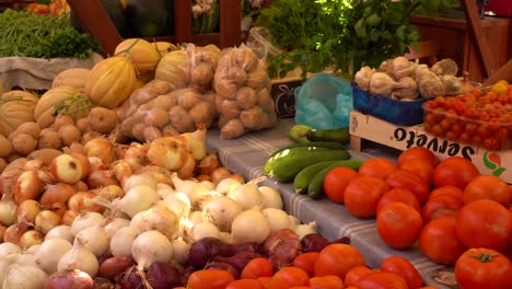 Fresh-fruits-and-vegetables-ready-to-be-sell-in-Croazia,-Zara-and-Zadar
