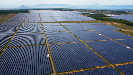 Aerial-View-Of-Solar-Panels-In-Vast-Rural-Field-In-Vietnam