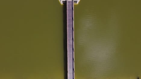 Arial-drone-shot-of-Dam-Hole-in-Lithuania-1