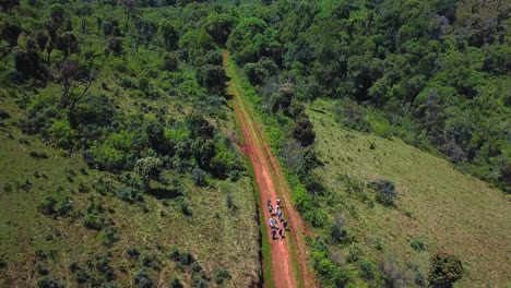 Mountaineers-On-Steep-Trails-At-Mount-Elgon-Trek-In-Kenya,-East-Africa
