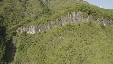 Aerial-shot-of-the-landscape-at-Caminho-Do-Pinaculo-e-Foldhadal-in-Madeira