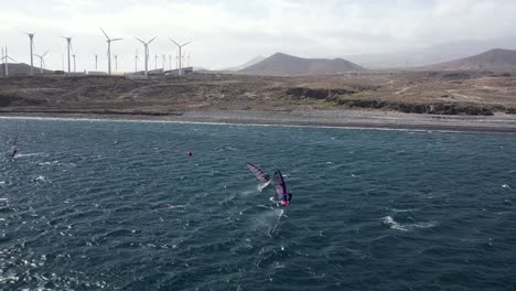 Professional-windsurfers-training-in-Tenerife