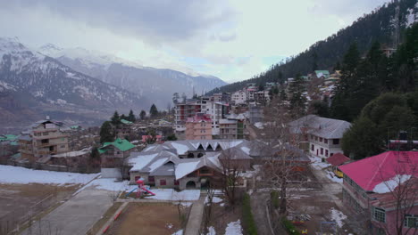 Village-in-middle-of-snowfall-mountains-in-india