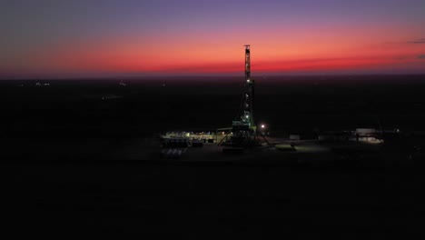 Aerial-beautiful-sunset-natural-gas-drilling-rig