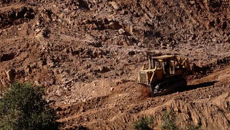 Rocky-Mountain-road-construction-bulldozer-working