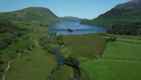 Stunning-aerial-view-of-Crummock-Water-and-surrounding-countryside