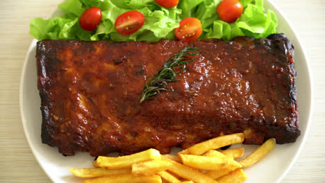 Grilled-and-barbecue-ribs-pork-with-BBQ-sauce-4