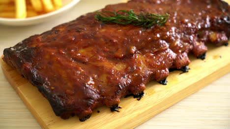 Grilled-and-barbecue-ribs-pork-with-BBQ-sauce-3