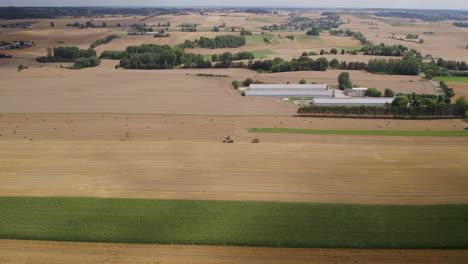 Aerial-View-Over-Rural-Harvest-Field