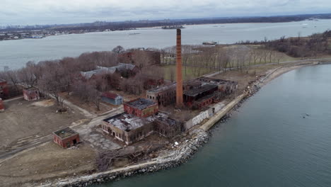 Mass-Unmarked-Graves-at-Hart-Island,-New-York-City,-Aerial-Drone-Footage-4