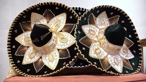 Arrangement-of-some-traditional-Mexican-sombreros