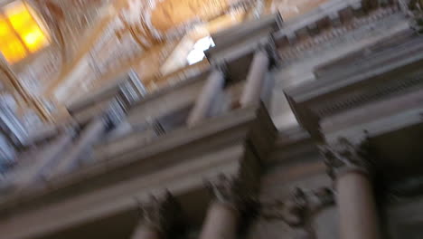 Venice,-inside-of-a-church,-pan-up,-pan-down,-ceiling,-HD,-30-frames-per-second,-daytime,-5-seconds