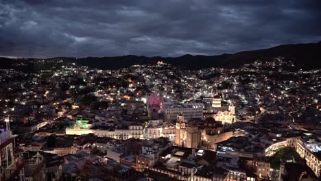 Landscape-view-of-the-beautiful-magic-town-of-Guanajuato,-Mexico