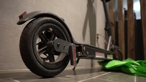 Close-up-of-a-wheel-of-an-electric-scooter