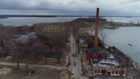 Mass-Unmarked-Graves-at-Hart-Island,-New-York-City,-Aerial-Drone-Footage-14