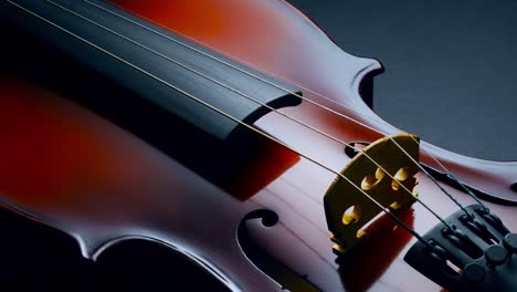 Violin-on-Black-Background-Close-Up
