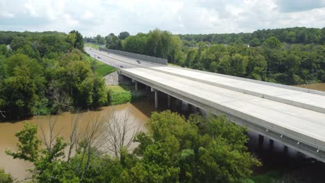 Fly-over-interstate-40-bridge-and-the-Yadkin-River