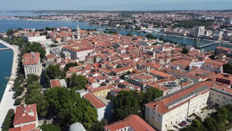 Beautiful-view-of-Zara-in-Croatia-by-drone-4k