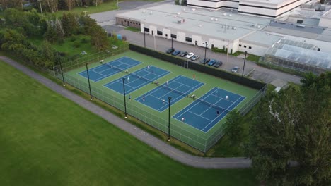 4-Tennis-court,-slowly-pan-up
