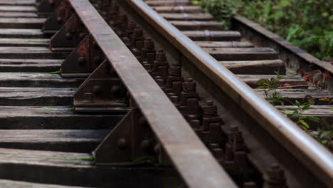 Railway-with-wooden-sleepers---close-up-view-1
